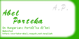 abel porteka business card